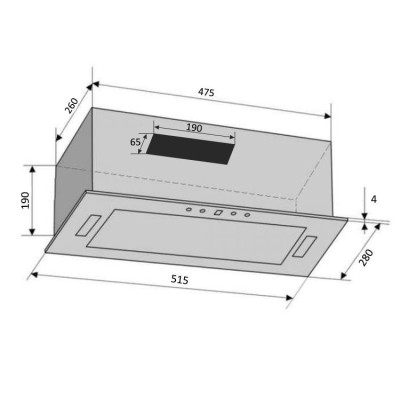 Вбудована витяжка Ventolux PUNTO 52 X (800) KN