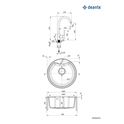 Кухонна мийка Deante Fiesta ZRS 7803