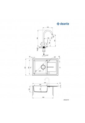Кухонна мийка Deante Leda ZRDA7113