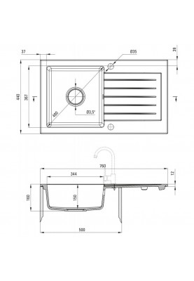 Кухонна мийка Deante Zorba ZQZ S113