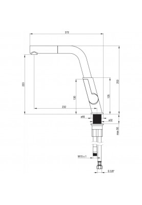 Змішувач для кухонного миття Deante Silia BQS B730