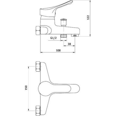 Змішувач для ванни Deante Joko BOJ 010M
