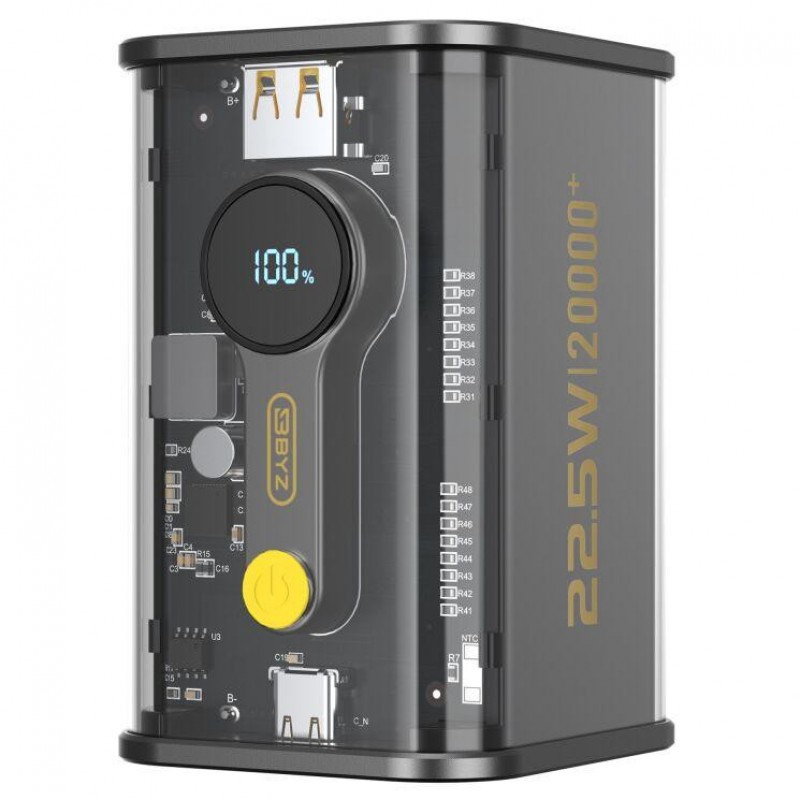 Зовнішній акумулятор (Power Bank) BYZ W90 20000mAh Type C PD Black (BYZ-W90-B)