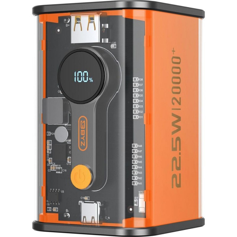 Зовнішній акумулятор (Power Bank) BYZ W90 20000mAh Type C PD Orange (BYZ-W90-O)