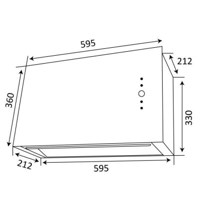 Декоративна витяжка Ventolux PUNTO 60 BK (1000) TC MM BOX