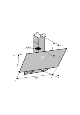 Витяжка похила Ventolux MIRROR 60 BG (700) TRC