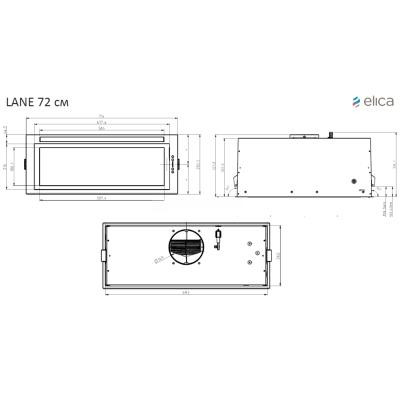 Вбудована витяжка Elica LANE BL/A/72