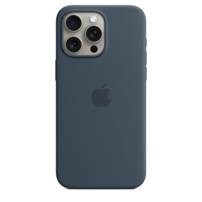 Чохол для смартфону Apple iPhone 15 Pro Max Silicone Case with MagSafe - Storm Blue (MT1P3)