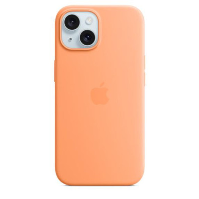 Чохол для смартфону Apple iPhone 15 Silicone Case with MagSafe - Orange Sorbet (MT0W3)