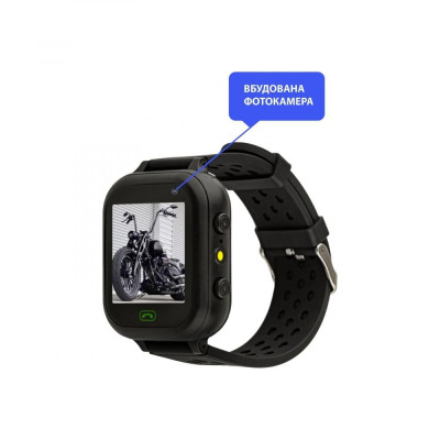 Дитячий розумний годинник AmiGo GO009 Camera+LED WIFI Black