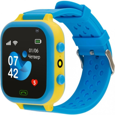 Дитячий розумний годинник AmiGo GO009 Camera+LED WIFI Blue-Yellow