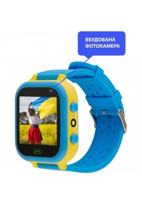 Дитячий розумний годинник AmiGo GO009 Camera+LED WIFI Blue-Yellow