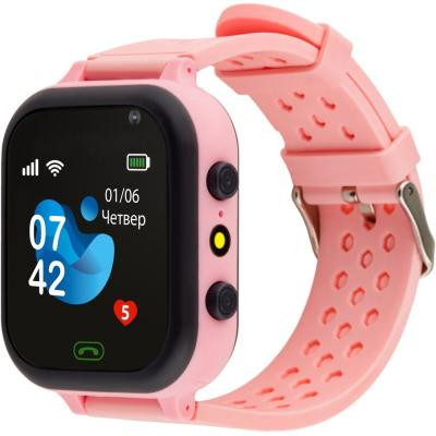 Дитячий розумний годинник AmiGo GO009 Camera+LED WIFI Pink
