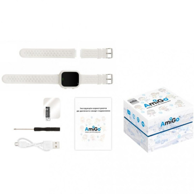 Дитячий розумний годинник AmiGo GO009 Camera+LED WIFI White Дитячий розумний годинник AmiGo GO009 Camera+LED WIFI White