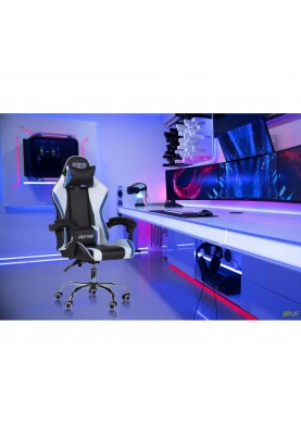 Комп'ютерне крісло для геймера Art Metal Furniture VR Racer Dexter Frenzy чорний/синій (546483)