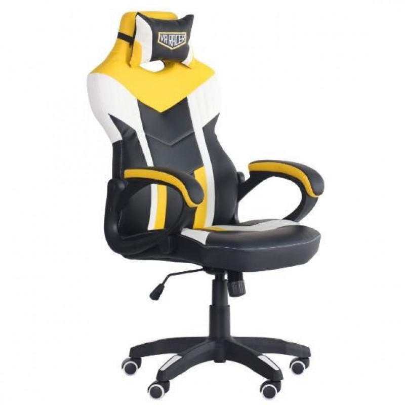 Комп'ютерне крісло для геймера Art Metal Furniture VR Racer Dexter Jolt чорний/жовтий (546947)