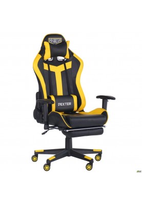 Комп'ютерне крісло для геймера Art Metal Furniture VR Racer Dexter Rumble чорний/жовтий (546945)