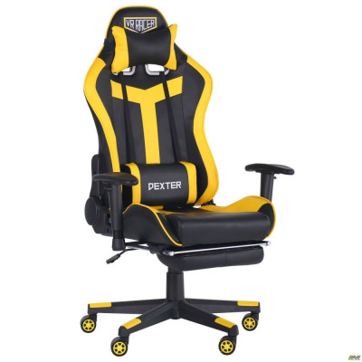 Комп'ютерне крісло для геймера Art Metal Furniture VR Racer Dexter Rumble чорний/жовтий (546945)