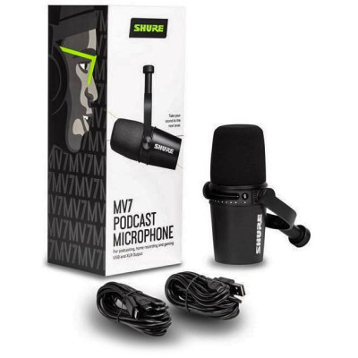 Мікрофон студійний, для ПК/ для стрімінгу, подкастів Shure MV7