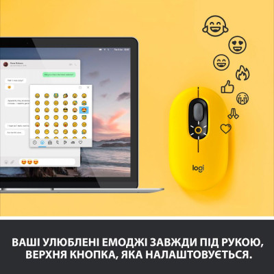 Миша Logitech POP Mouse Bluetooth Blast Yellow (910-006424, 910-006546) Миша Logitech POP Mouse Bluetooth Blast Yellow (910-006424, 910-006546)