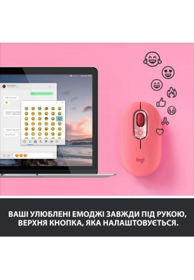 Миша Logitech POP Mouse Bluetooth Heartbreaker Rose (910-006426, 910-006548)