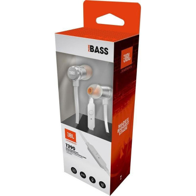 Навушники з мікрофоном JBL T290 Silver (JBLT290SIL) Навушники з мікрофоном JBL T290 Silver (JBLT290SIL)