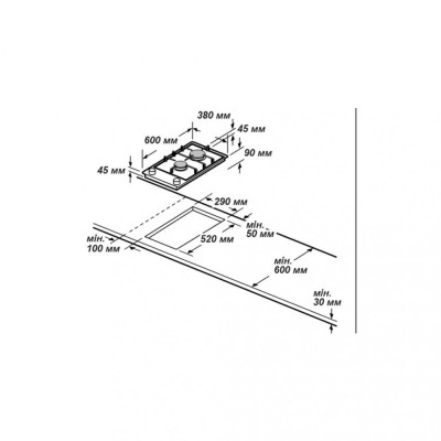 Варильна поверхня газова Grunhelm GPG 0201 B Варильна поверхня газова Grunhelm GPG 0201 B