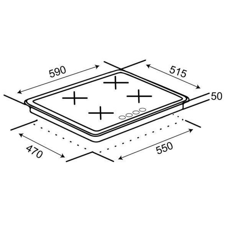 Варильна поверхня газова Ventolux HG640-MA3 S (X)