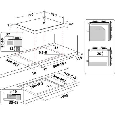 Варильна поверхня газова Whirlpool GOA 6425/NB1