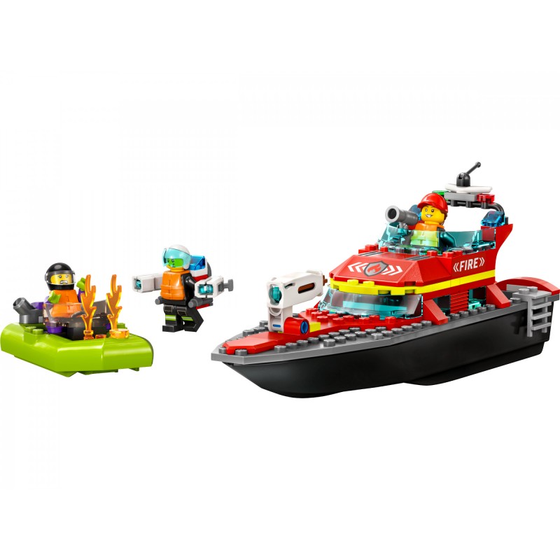 Блоковий конструктор LEGO City Човен пожежної бригади (60373)