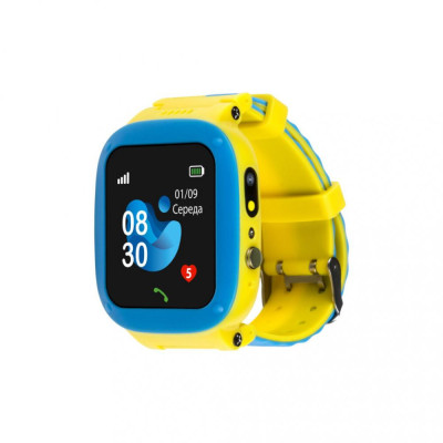 Дитячий розумний годинник AmiGo GO004 Splashproof Camera+LED GLORY Blue-Yellow