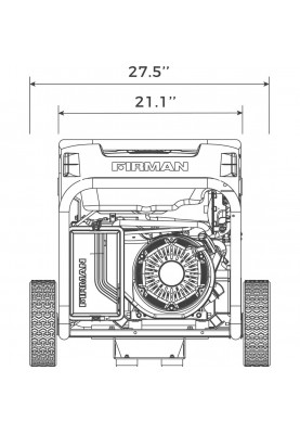 Комбінований генератор (газ-бензин) FIRMAN TRI FUEL 7500W (T07571)