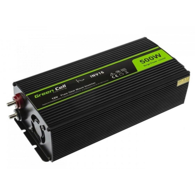 Перетворювач (інвертор) DC-AC Green Cell INV16 12V/230V 500/1000W