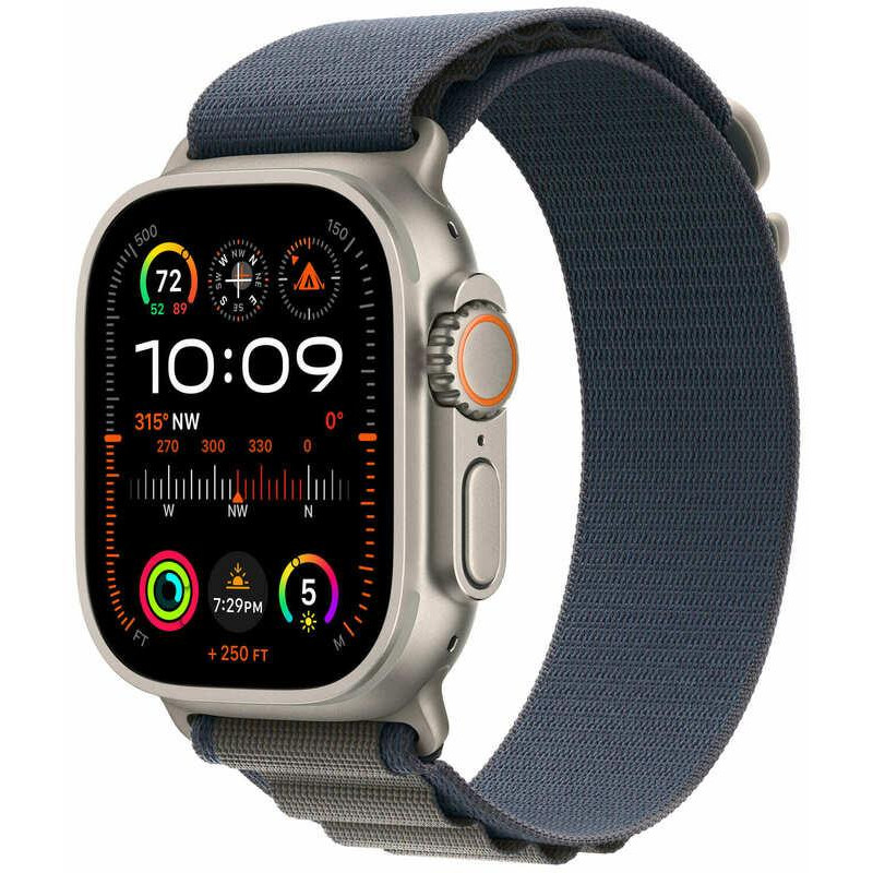 Смарт-годинник Apple Watch Ultra 2 GPS + Cellular 49mm Titanium Case with Blue Alpine Loop - Large (MREQ3/MRFD3)