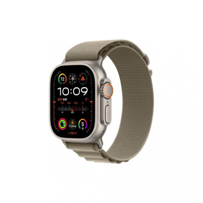 Смарт-годинник Apple Watch Ultra 2 GPS + Cellular 49mm Titanium Case with Olive Alpine Loop - Medium (MREY3/MRFJ3)