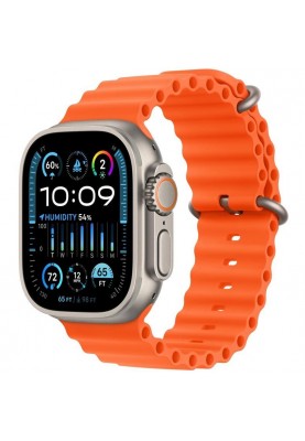 Смарт-годинник Apple Watch Ultra 2 GPS + Cellular 49mm Titanium Case with Orange Ocean Band (MREH3)