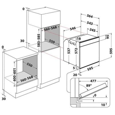 Духовка електрична Whirlpool W6 OM5 4S H