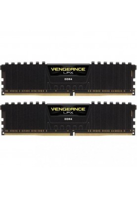 Пам'ять для настільних комп'ютерів Corsair 16 GB (2x8GB) DDR4 3200 MHz Vengeance LPX Black (CMK16GX4M2Z3200C16)