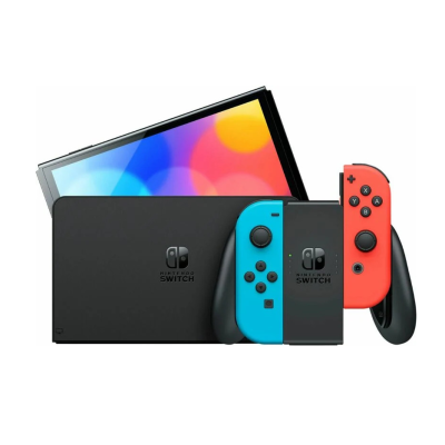 Портативна ігрова приставка Nintendo Switch OLED with Neon Blue & Neon Red Joy-Con + Nintendo Switch V2