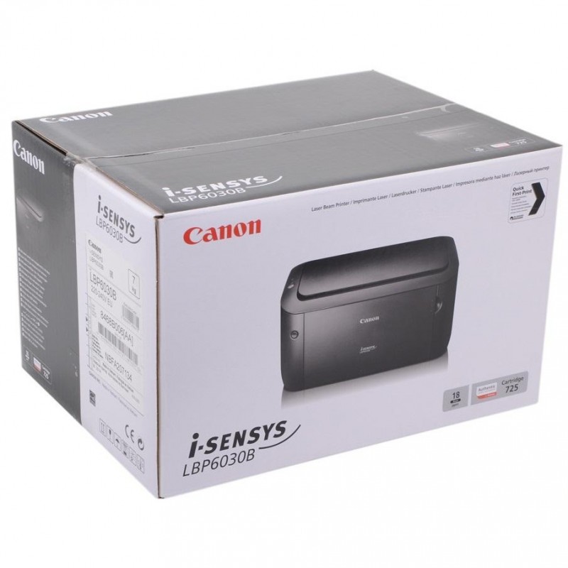 Принтер Canon i-SENSYS LBP6030B (bundle 2 cartridges Canon 725) (8468B042)