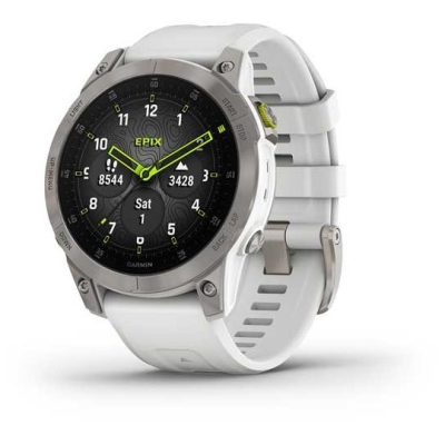 Смарт-годинник Garmin Epix 2 Sapphire White Titanium (010-02582-21)