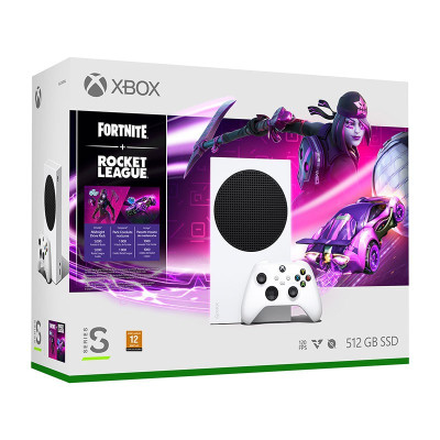 Стаціонарна ігрова приставка Microsoft Xbox Series S 512 GB + Fortnite + Rocket League Bundle (RRS-00034)