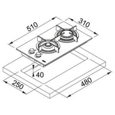Варильна поверхня газова Franke FHCR 302 2G HE BK C (106.0374.278)