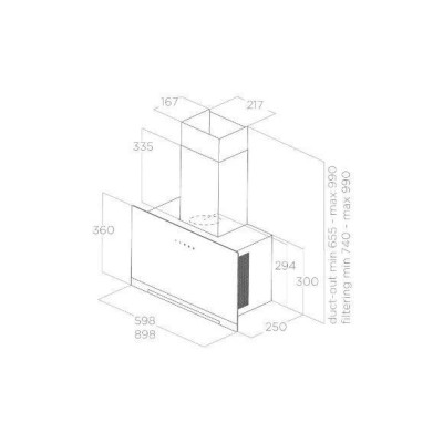 Декоративна витяжка Elica APLOMB WH/A/90