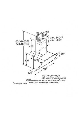 Витяжка нахильна Bosch DWK065G60