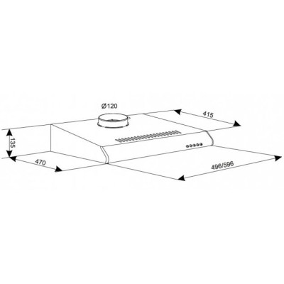 Витяжка плоска Eleyus Line I 50 BL
