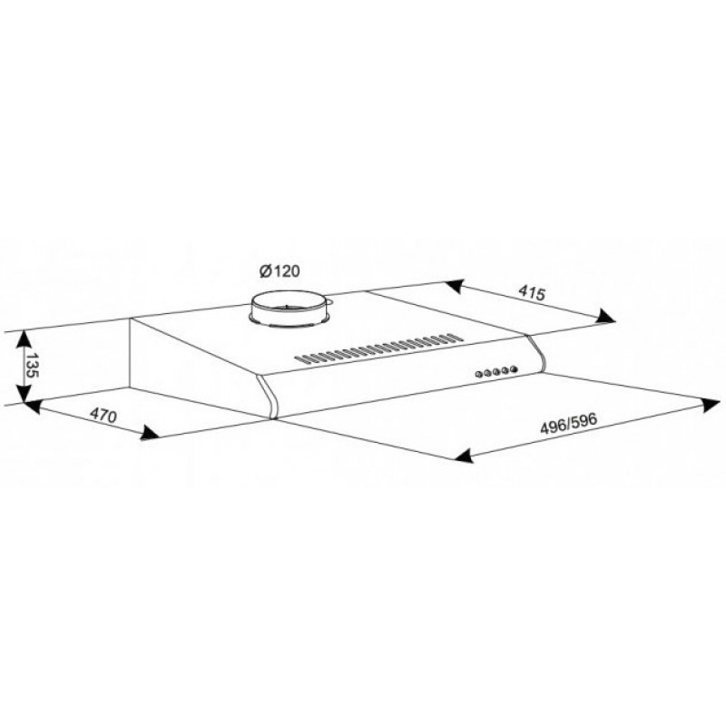 Витяжка плоска Eleyus Line I 50 BL