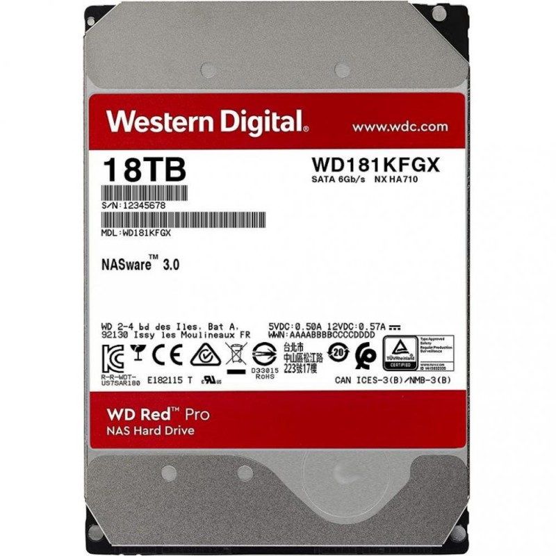 Жорсткий диск WD Red Pro 18 TB (WD181KFGX)