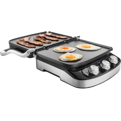 Електрогриль притискний DeLonghi CGH 912 Steel BK