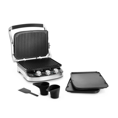 Електрогриль притискний DeLonghi CGH 912 Steel BK